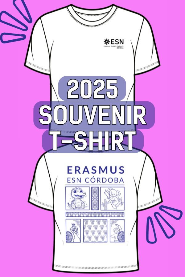 👕 ESN Córdoba Erasmus T-shirts 2025 🐊